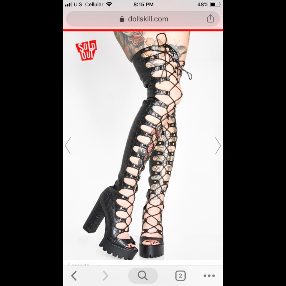 Lamoda Croc My World Thigh High Boots